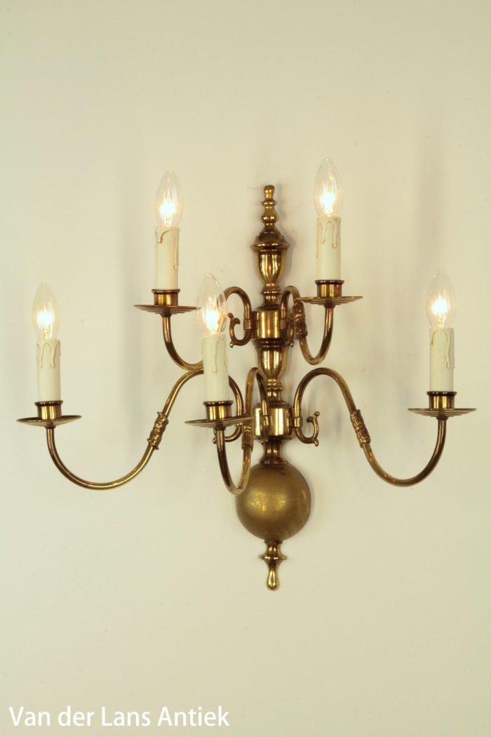 Antieke Hollandse wandlamp, antike Hollandische Wandleuchte, antique Dutch wall lamp