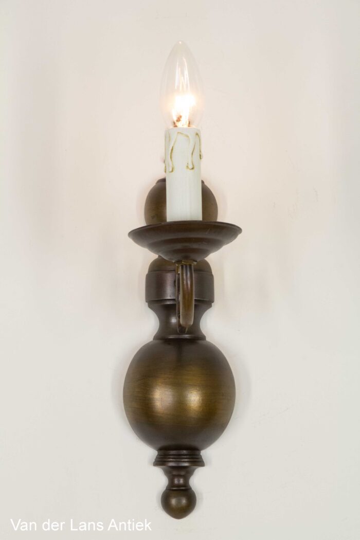 Antieke Hollandse wandlamp, antike Hollandische Wandleuchte, antique Dutch wall lamp