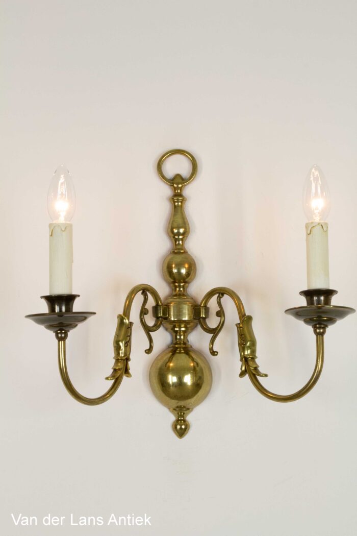 Antieke Hollandse wandlamp, antike Hollandische Wandleuchte, antique Dutch wall lamp