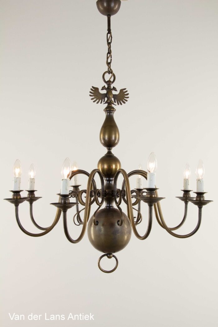 Antieke Hollandse kroonluchter, Antique Dutch chandelier, Antike hollandische Kronleuchter