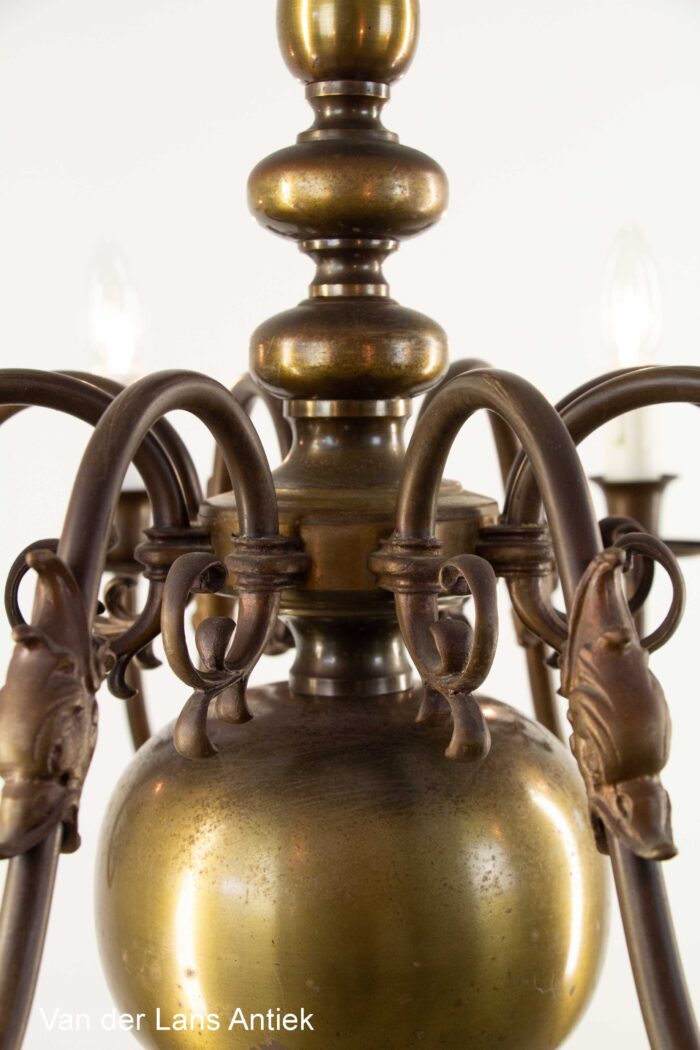 Antieke Hollandse kroonluchter, Antique Dutch chandelier, Antike hollandische Kronleuchter