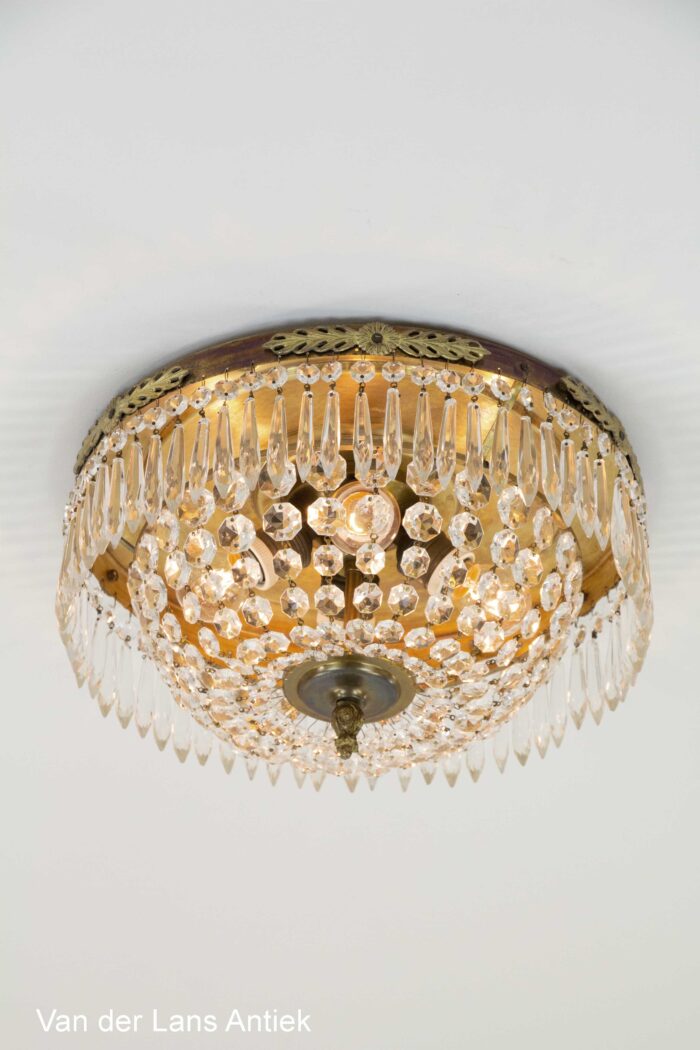 Kristallen plafonniere, Crystal ceiling light, Kristall Deckenleuchte