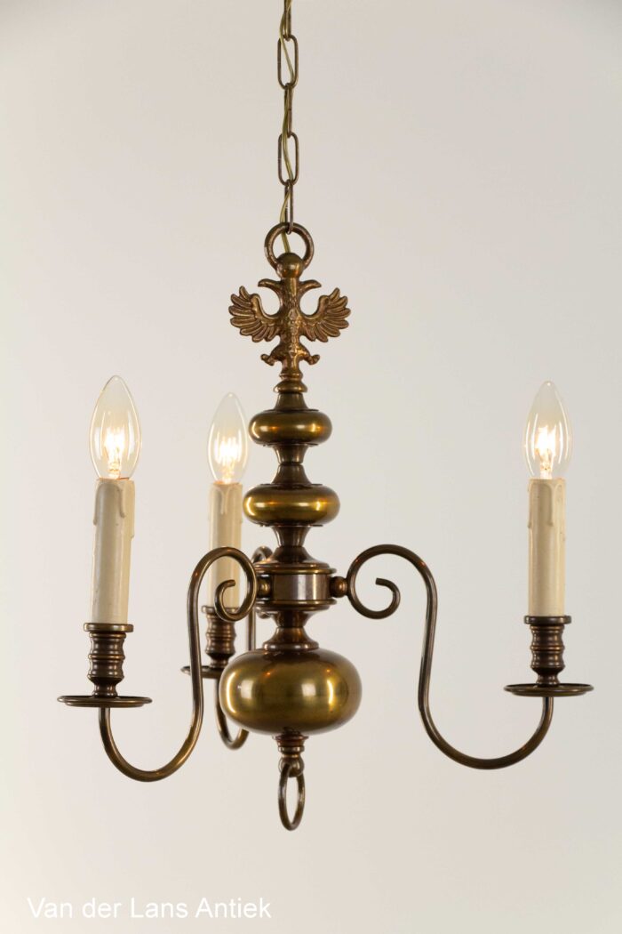 Antieke Hollandse kroonluchter, Antique Dutch chandelier, Antike hollandische Kronleuchter