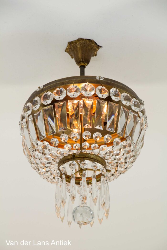 Kristallen plafonniere, Crystal ceiling light, Kristall Deckenleuchte