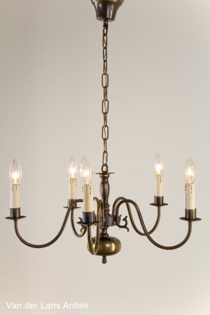 Antieke Hollandse kroonluchter, Antique Dutch chandelier, Antike hollandische Kronleuchter