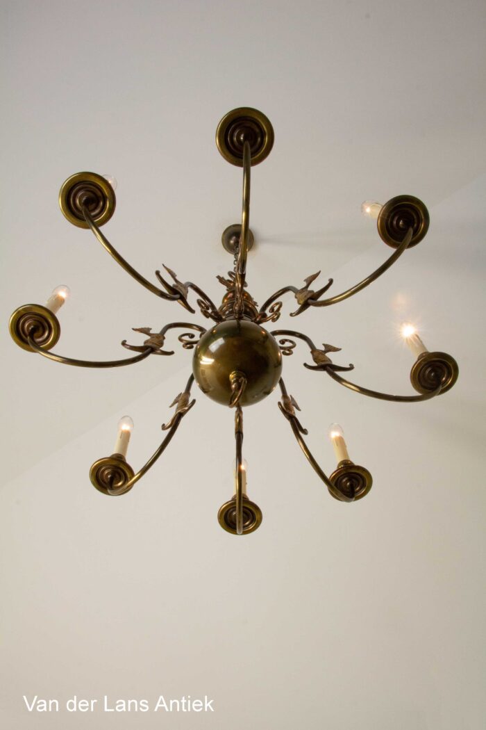 Antieke Hollandse kroonluchter, Antique Dutch chandelier, Antike hollandische Kronleuchter