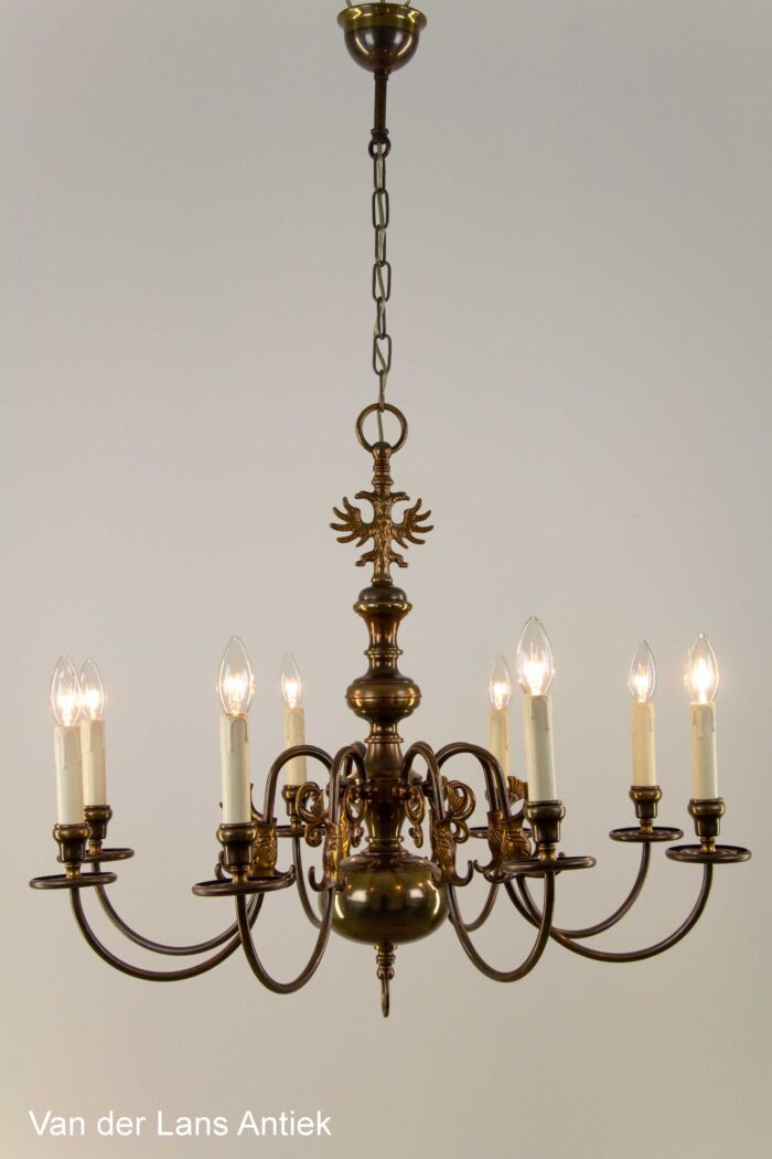 Antieke Hollandse kroonluchter, Antique Dutch chandelier, Antike hollandische Kronleuchter