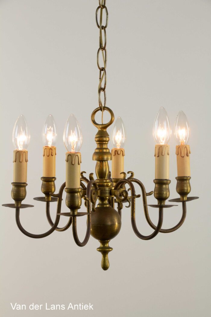 Antieke Hollandse kroonluchter, Antique Dutch chandelier, Antike hollandische Kronleuchter