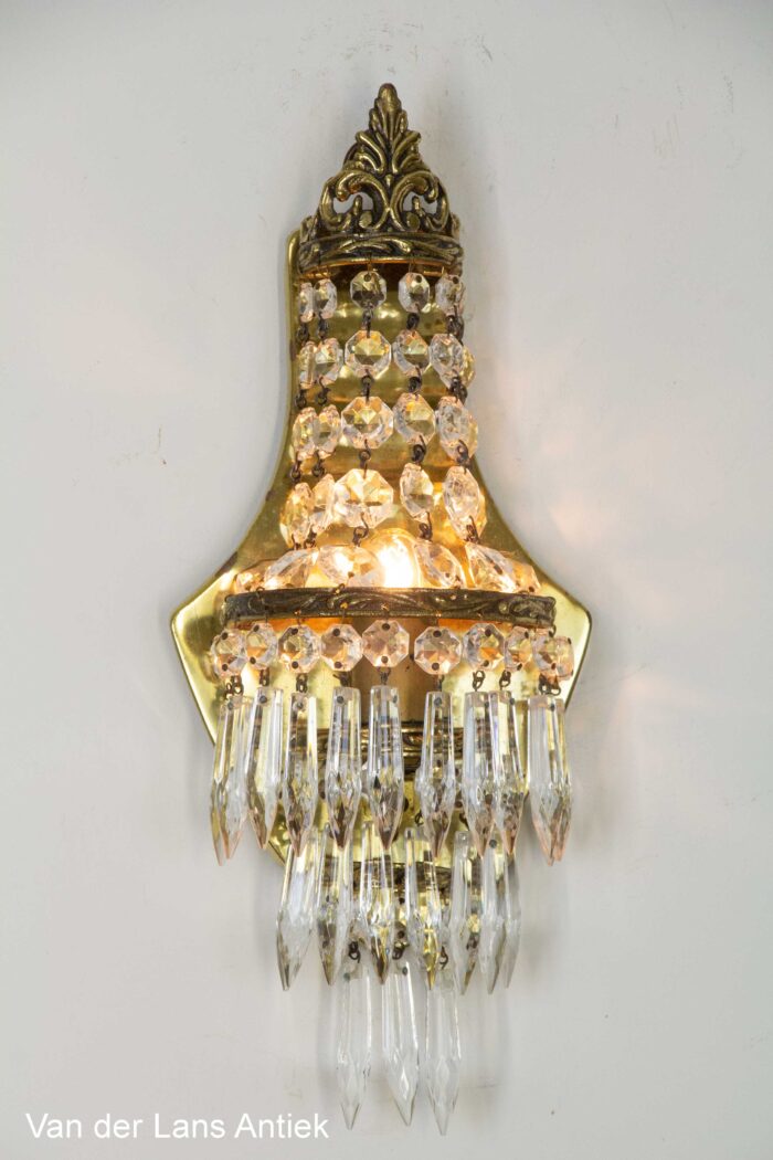 kristallen wandlamp, crystal wall lamp, Wandleuchte Kristall