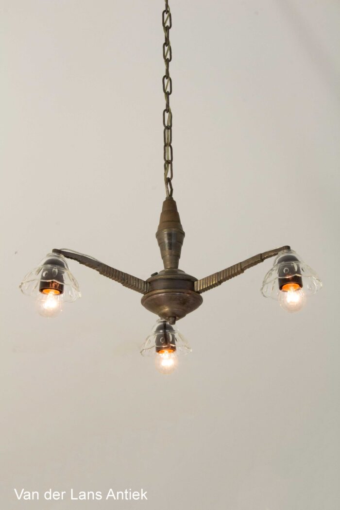 Art Deco kroonluchter, Art Deco chandelier, Art Deco Kronleuchter