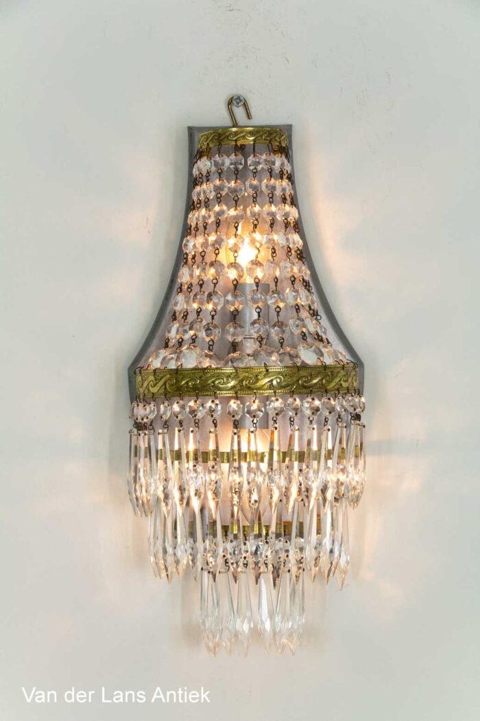 kristallen wandlamp, crystal wall lamp, Wandleuchte Kristall