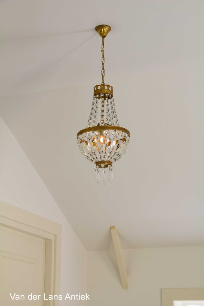 Korbluster, basket chandelier, zakkroonluchter, empire kroonluchter