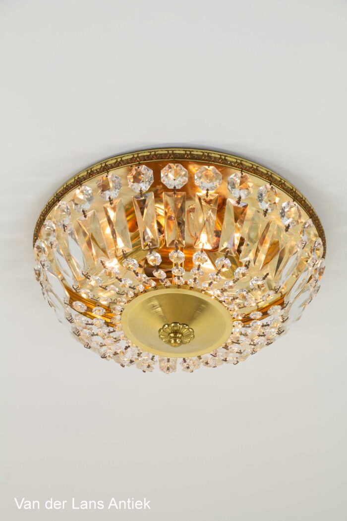 Kristallen plafonniere, Crystal ceiling light, Kristall Deckenleuchte